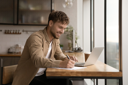 Person studying at their desk