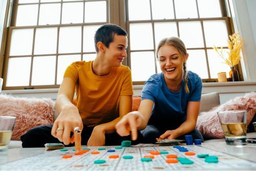 Two people playing board games