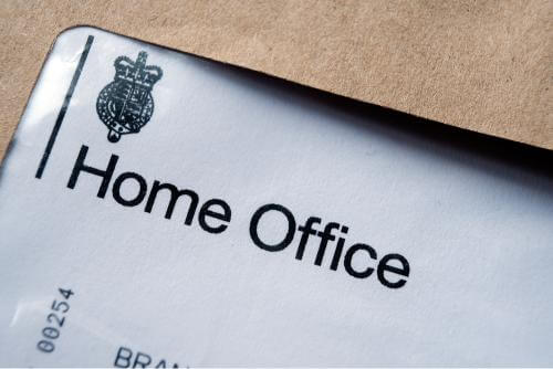 Envelope that reads Home Office