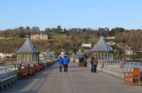 Garth Pier has views of the Menai Strait and Eryri mountains